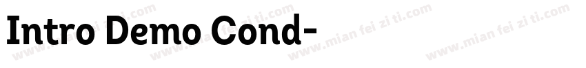 Intro Demo Cond字体转换